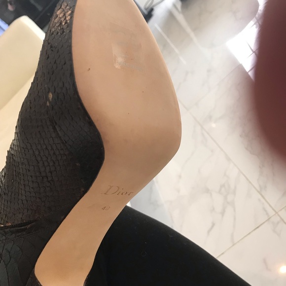 Christian Dior Python Knee-High Boots Brown size 40 - Picture 5 of 16